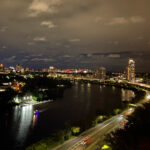 view from roof top of Double tree