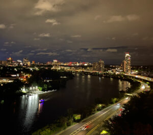 view from roof top of Double tree